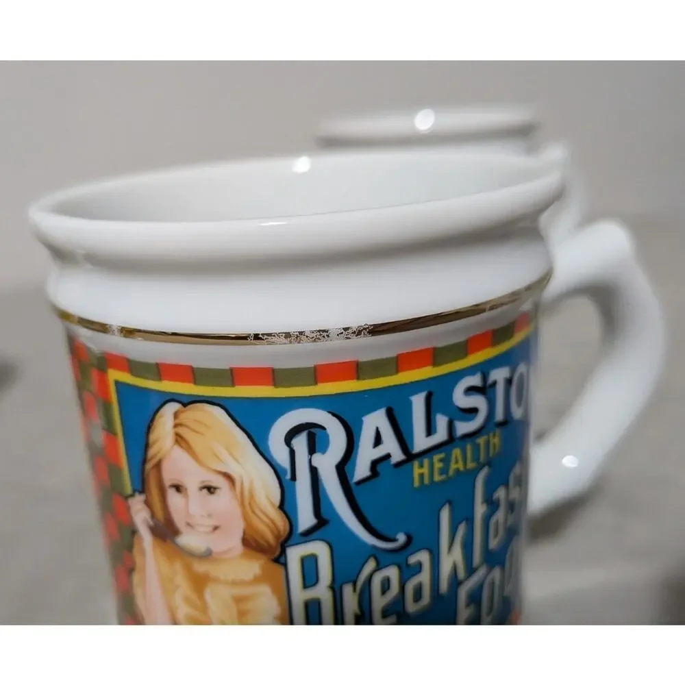 Vtg Lot of 5 Franklin Mint The Corner Store Mugs - Heinz Ralston Ceresota 1980s